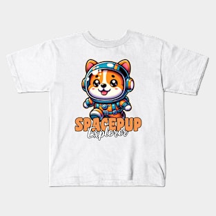 Space Pup Explorer Corgi Lover Pet lover Kids T-Shirt